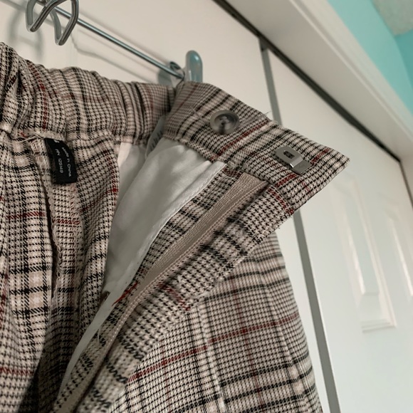 Top Man Plaid Straight Leg Dress Pants (unisex) - Picture 4 of 12